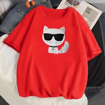 Baju Kaos Wanita Ks147 Kualitas Premium Size Lengkap S-5XL CAT - Pink, S