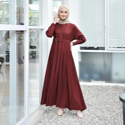 Mahya Dress Gamis Wanita Muslim - Maron