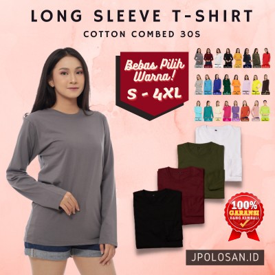 Baju Kaos Dewasa Polos Pria Wanita Unisex Lengan Panjang Distro Jumbo - TULIS DI CATATN, UKURAN ANAK 2TH