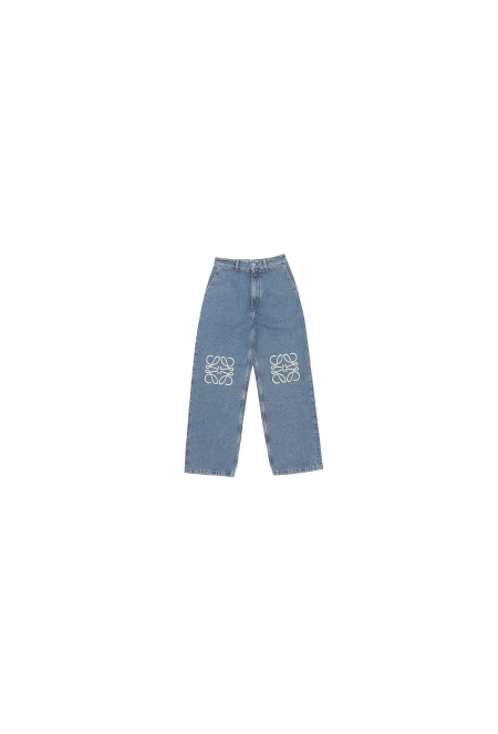 Anagram Baggy Denim Jeans Blue
