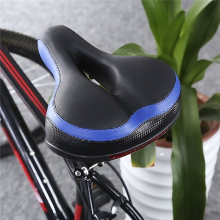 Jok Sadel Sepeda Sock Absorber wit Tail Warning Reflective Tape Big Bu