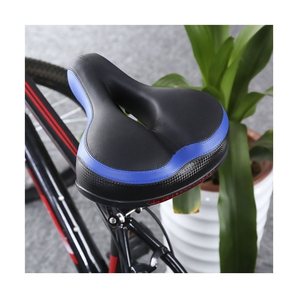 Jok Sadel Sepeda Sock Absorber wit Tail Warning Reflective Tape Big Bu